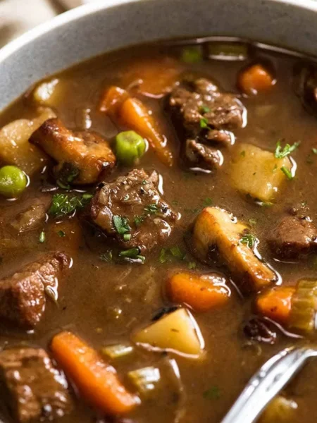 Vegetable Beef Soup (Fall apart beef!)