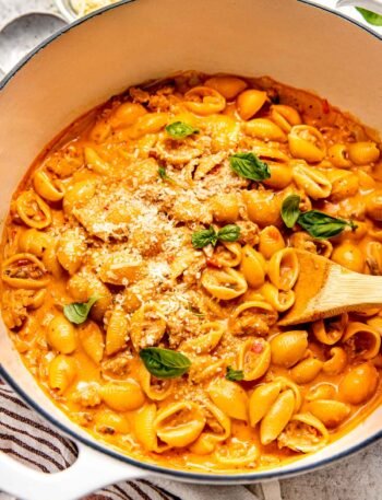 Easy Shell Pasta with Ground Turkey1