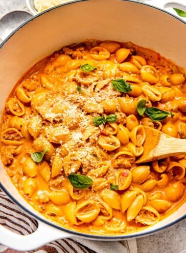 Easy Shell Pasta with Ground Turkey1