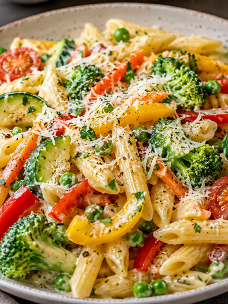 Creamy Pasta Primavera Recipe